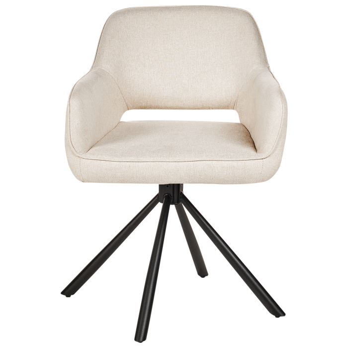 Set of 2 dining chairs LOURES Swivel Light Beige [5]
