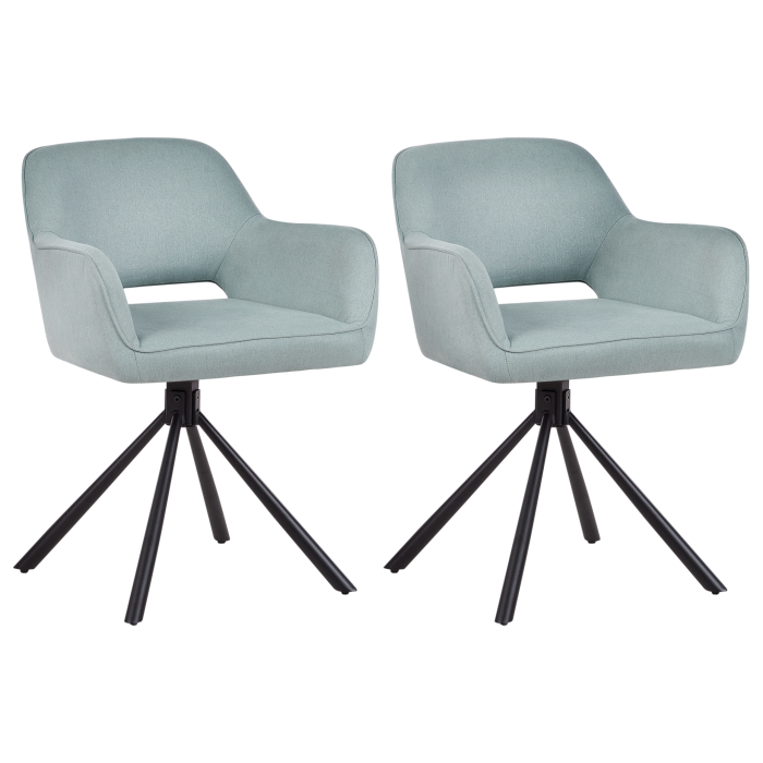 Set of 2 dining chairs Swivel LOURES Mint Green [2]