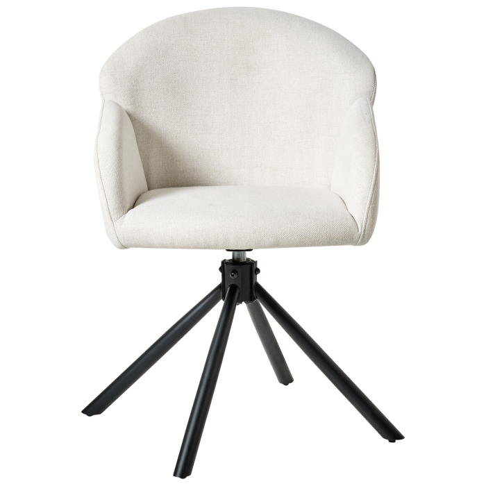 Set de 2 scaune dining Pivotant MAYBEE  Alb-murdar [5]