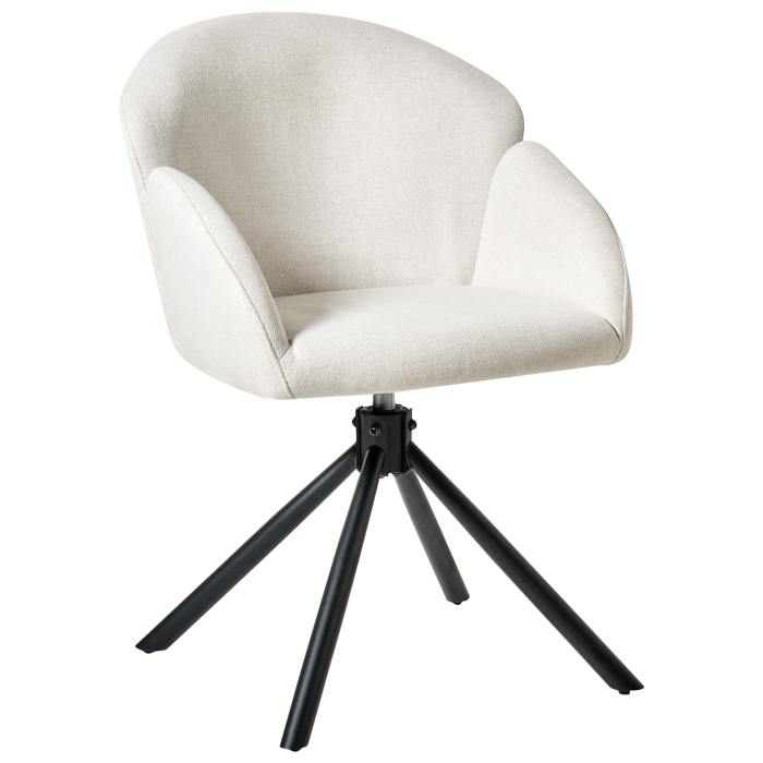 Set de 2 scaune dining Pivotant MAYBEE  Alb-murdar [4]