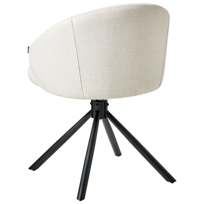 Set of 2 OVALO Dining Chairs Swivel Off-white [6]