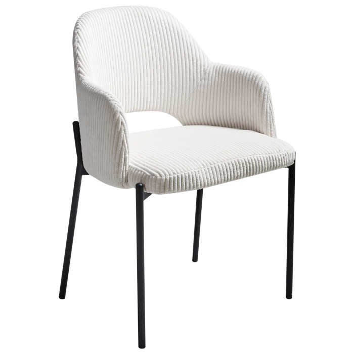 Set of 2 dining chairs RATON Off-white suede [7]
