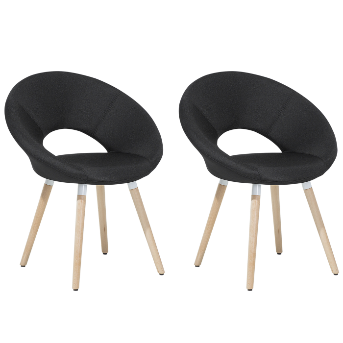 Set of 2 dining chairs ROSLYN Black [2]
