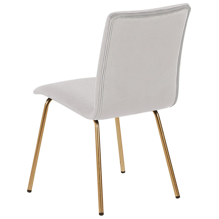 Set of 2 dining chairs RUBIO Grey velvet [6]