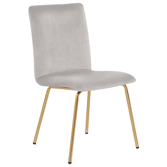 Set of 2 dining chairs RUBIO Grey velvet [5]