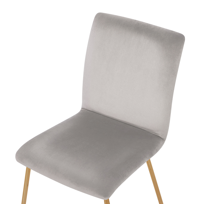 Set of 2 dining chairs RUBIO Grey velvet [7]