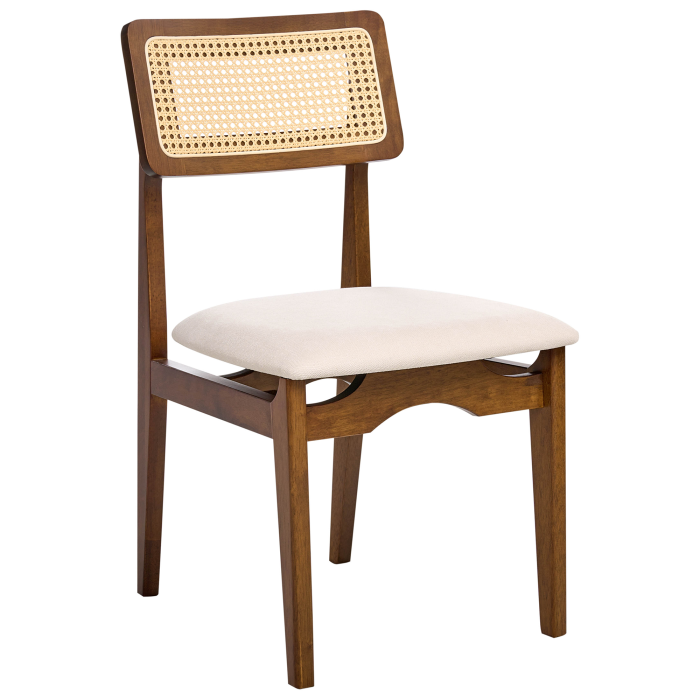 Set of 2 dining chairs RUBONIA Wood Dark Brown [4]