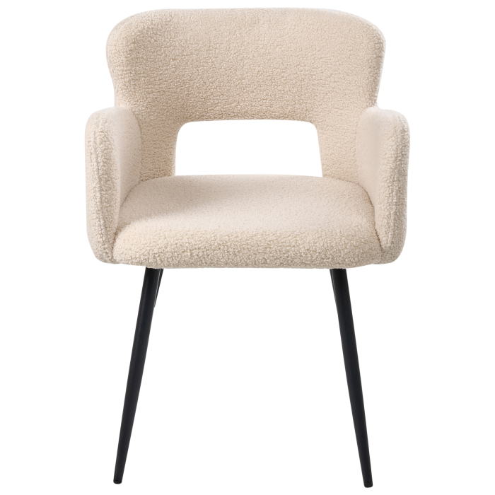 Set de 2 scaune dining SANILAC Boucle Bej [6]