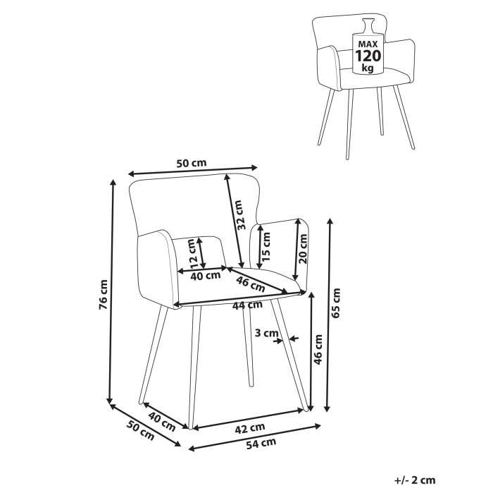Set of 2 dining chairs SANILAC Boucle Light Green [3]