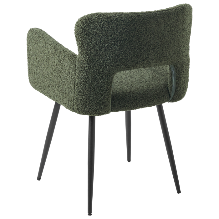 Set de 2 scaune dining SANILAC Boucle Verde închis [7]