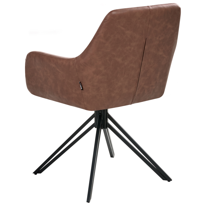 Set de 2 scaune dining SANSARC Piele ecologică Maro [6]