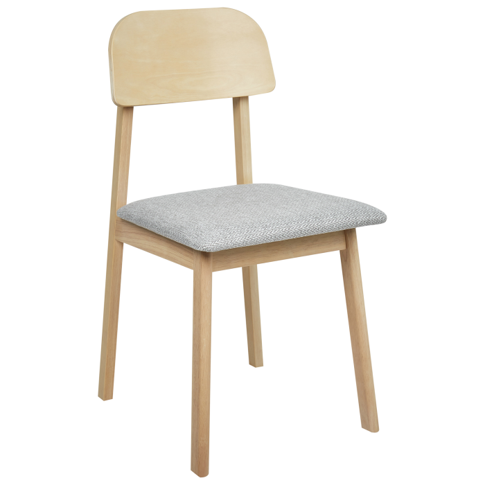 Set de 2 scaune dining SCANDIA Lemn Gri deschis [4]