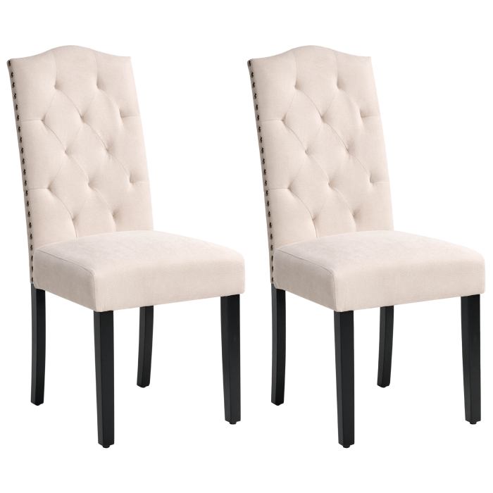 Set of 2 dining chairs SHIRLEY Light Beige [2]
