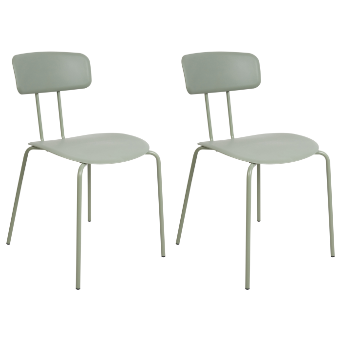 Set of 2 dining chairs SIBLEY Light green [2]