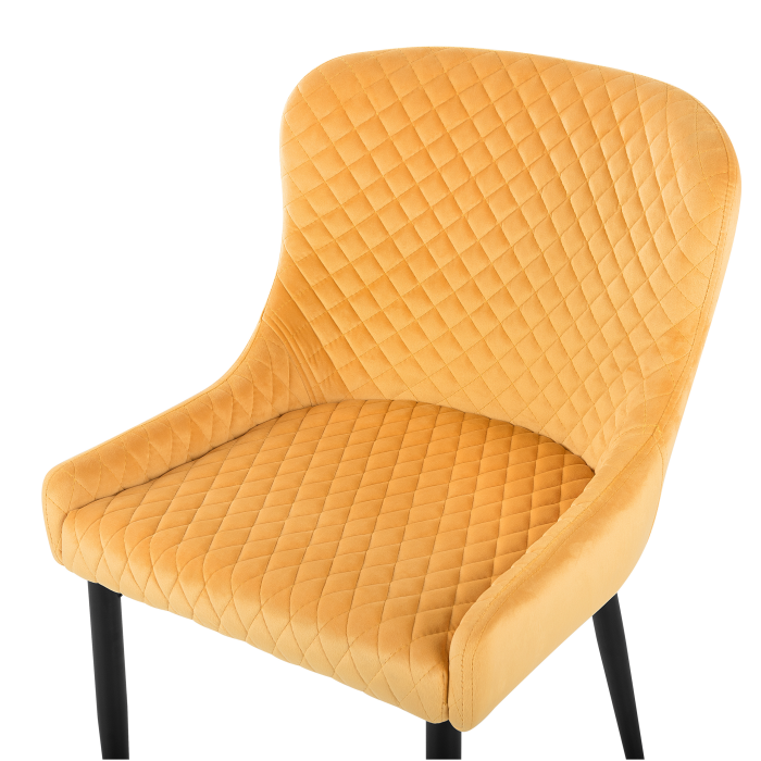 Set de 2 scaune dining SOLANO Catifea Galben [7]