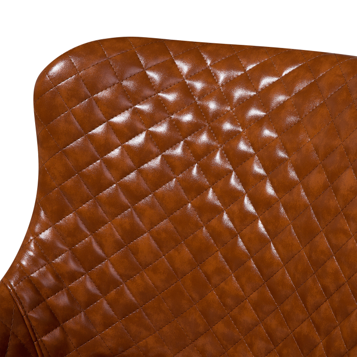 Set de 2 scaune dining SOLANO Piele ecologică Maro auriu [9]