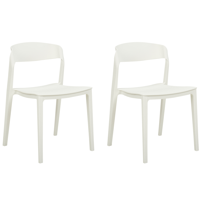 Set of 2 dining chairs SOMERS White [2]