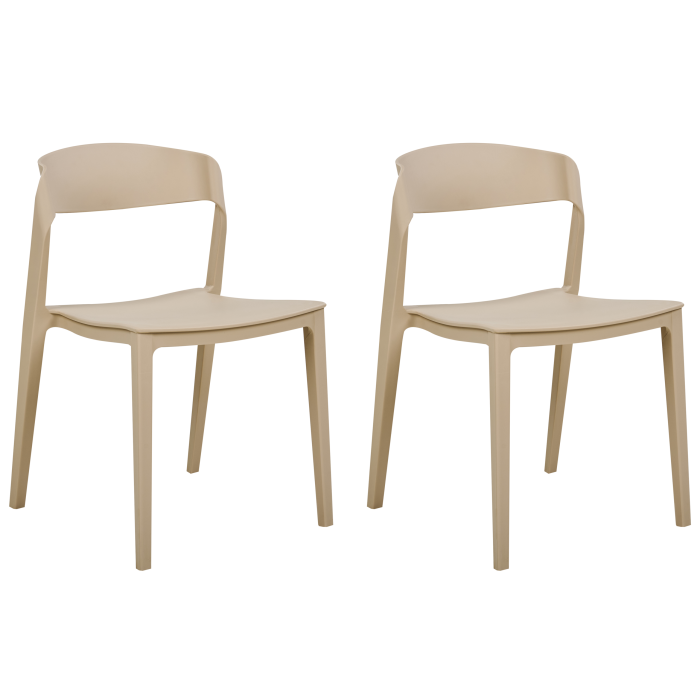 Set of 2 Dining Chairs SOMERS Beige [2]