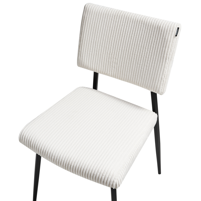 Set de 2 scaune dining STURGIS Velur Alb-murdar [8]