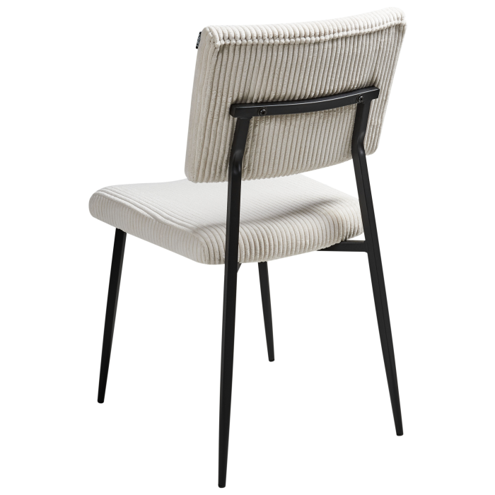 Set de 2 scaune dining STURGIS Velur Alb-murdar [6]