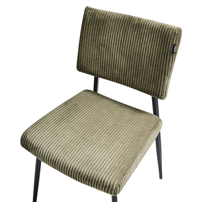 Set of 2 dining chairs STURGIS Velvet Olive Green [8]