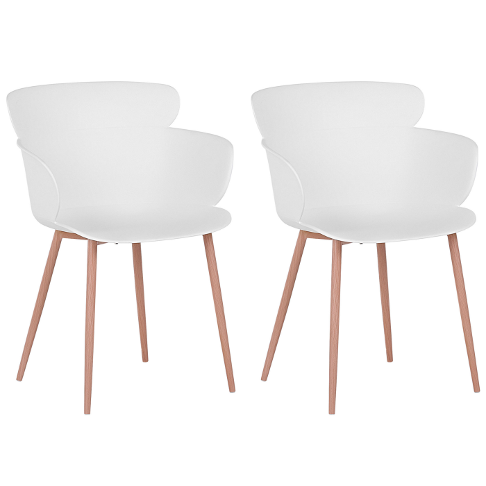 Set of 2 Dining Chairs SUMKLEY White [2]