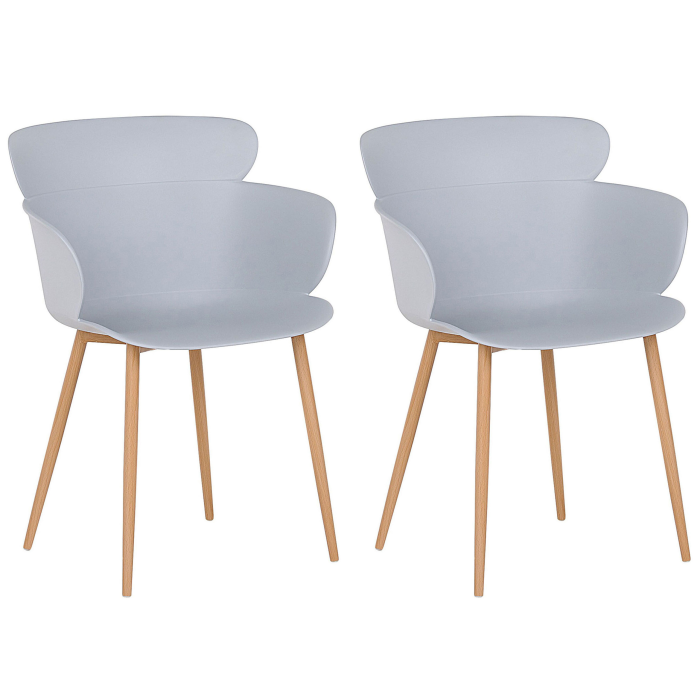 Set of 2 dining chairs SUMKLEY Light Grey [2]