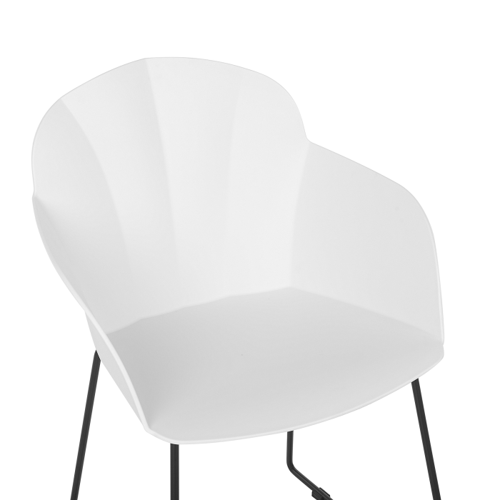 Set of 2 SYLVA Dining Stools White [7]
