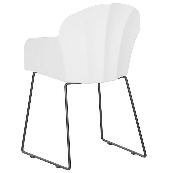 Set of 2 SYLVA Dining Stools White [6]