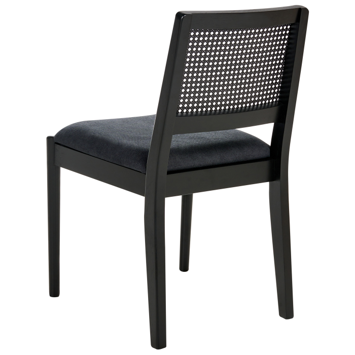 Set of 2 dining chairs TAMARAC Wood Black [6]