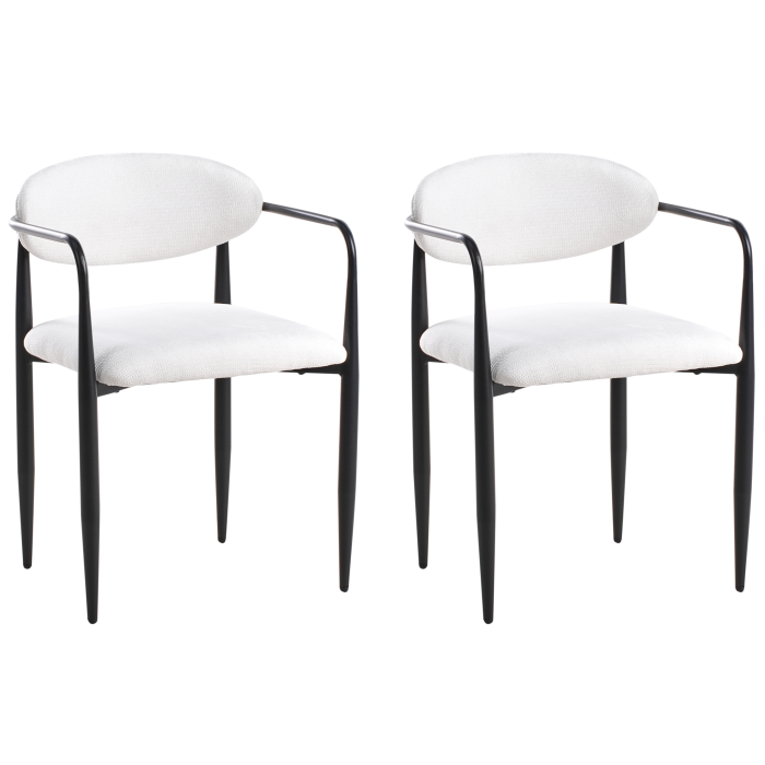Set of 2 dining chairs TANEVIK Off-white [2]