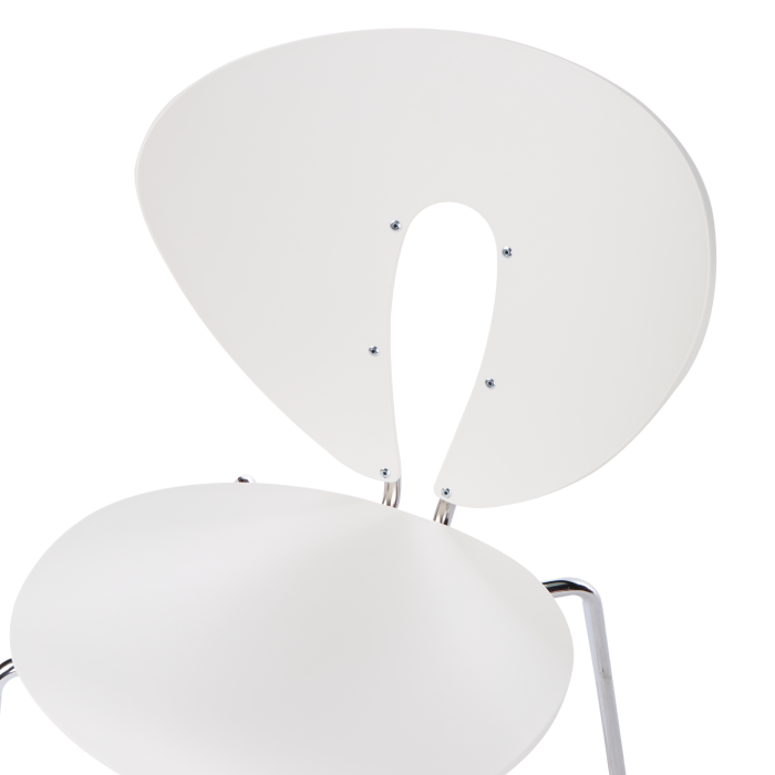 Set of 2 Dining Chairs TRACY White [7]