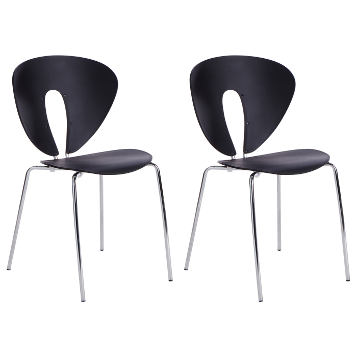 Set of 2 dining chairs TRACY Black [2]