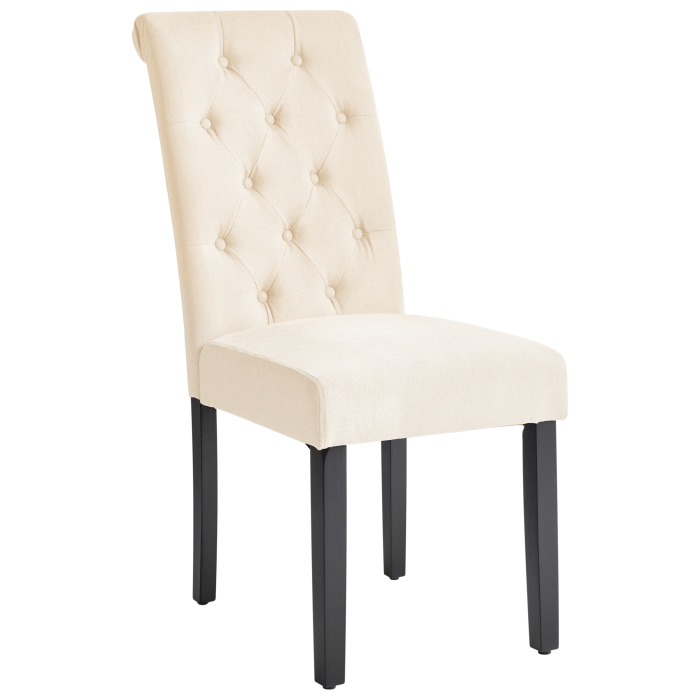 Set de 2 scaune dining VELVA  Bej deschis [4]