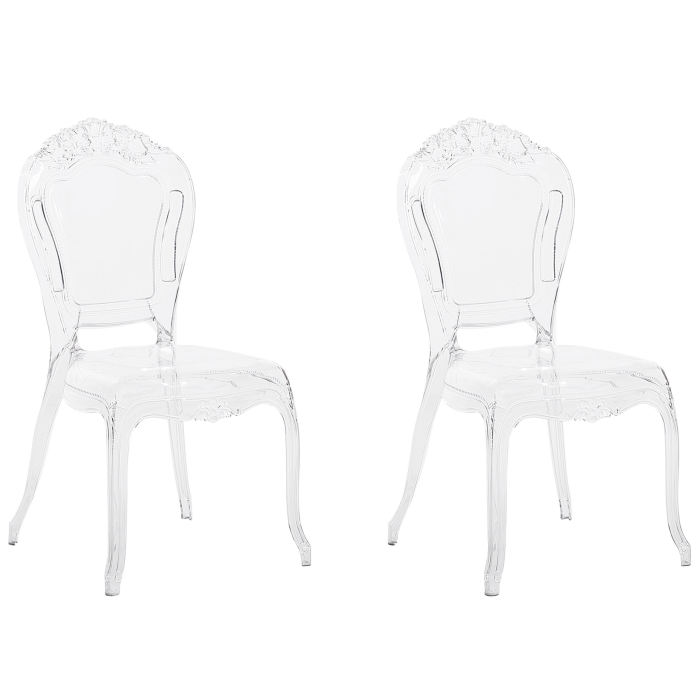 Set de 2 scaune dining VERMONT Transparent [2]