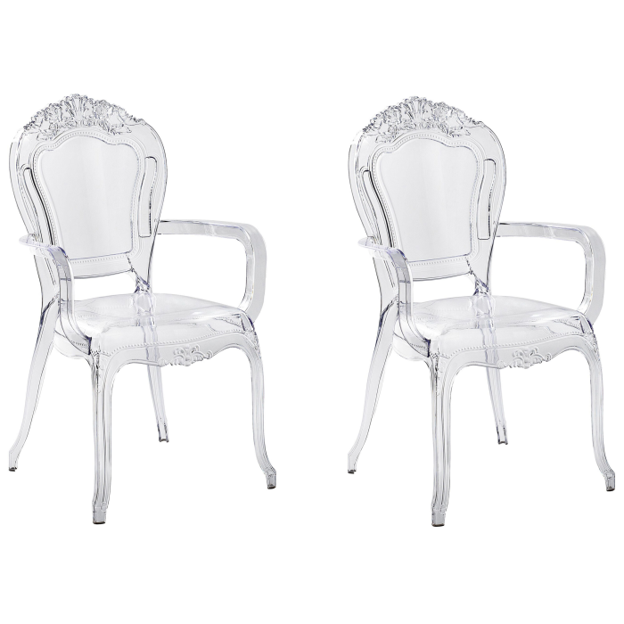 Set of 2 dining chairs VERMONT Transparent [2]