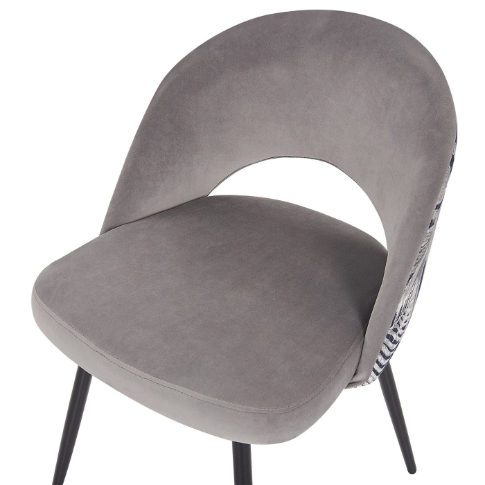 Set de 2 scaune dining VIVIAN Catifea Gri [7]