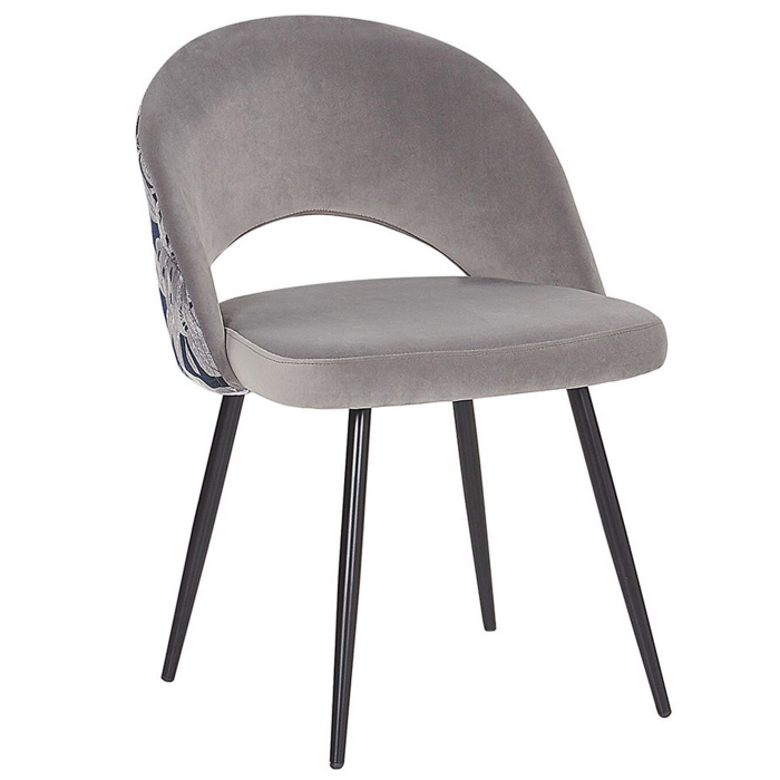 Set de 2 scaune dining VIVIAN Catifea Gri [4]