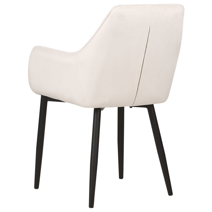 Set de 2 scaune dining WELLSTON Catifea Alb-murdar [6]