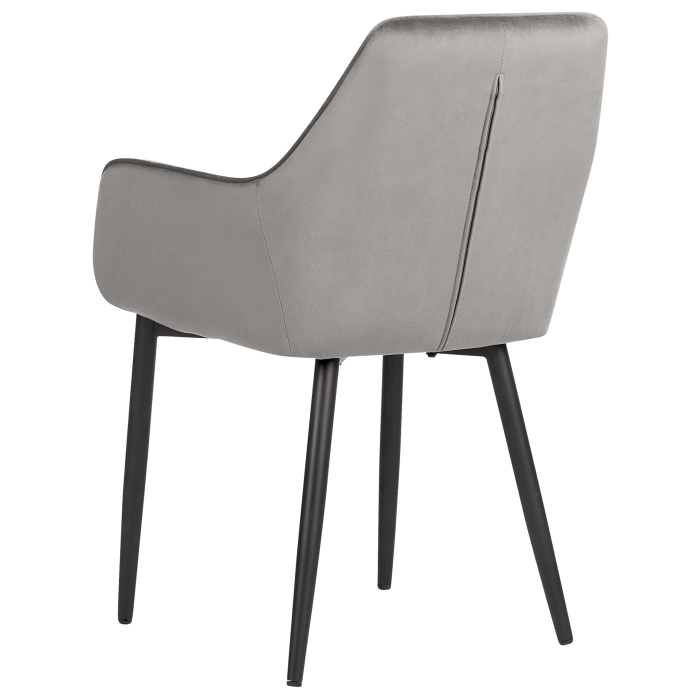 Set of 2 Dining Chairs WELLSTON Velvet Dark Grey [6]