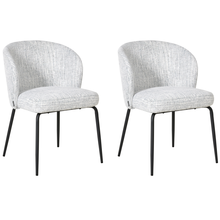 Set de 2 scaune dining ZANA  Alb/Albastru [4]