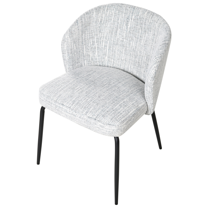 Set de 2 scaune dining ZANA  Alb/Albastru [8]