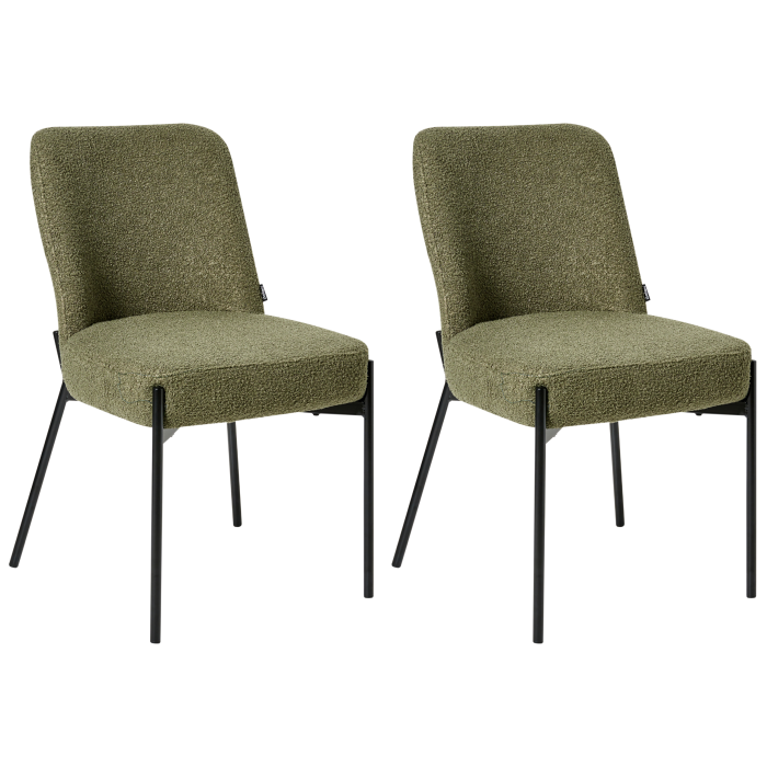 Set de 2 scaune MALIN Boucle Verde închis [4]