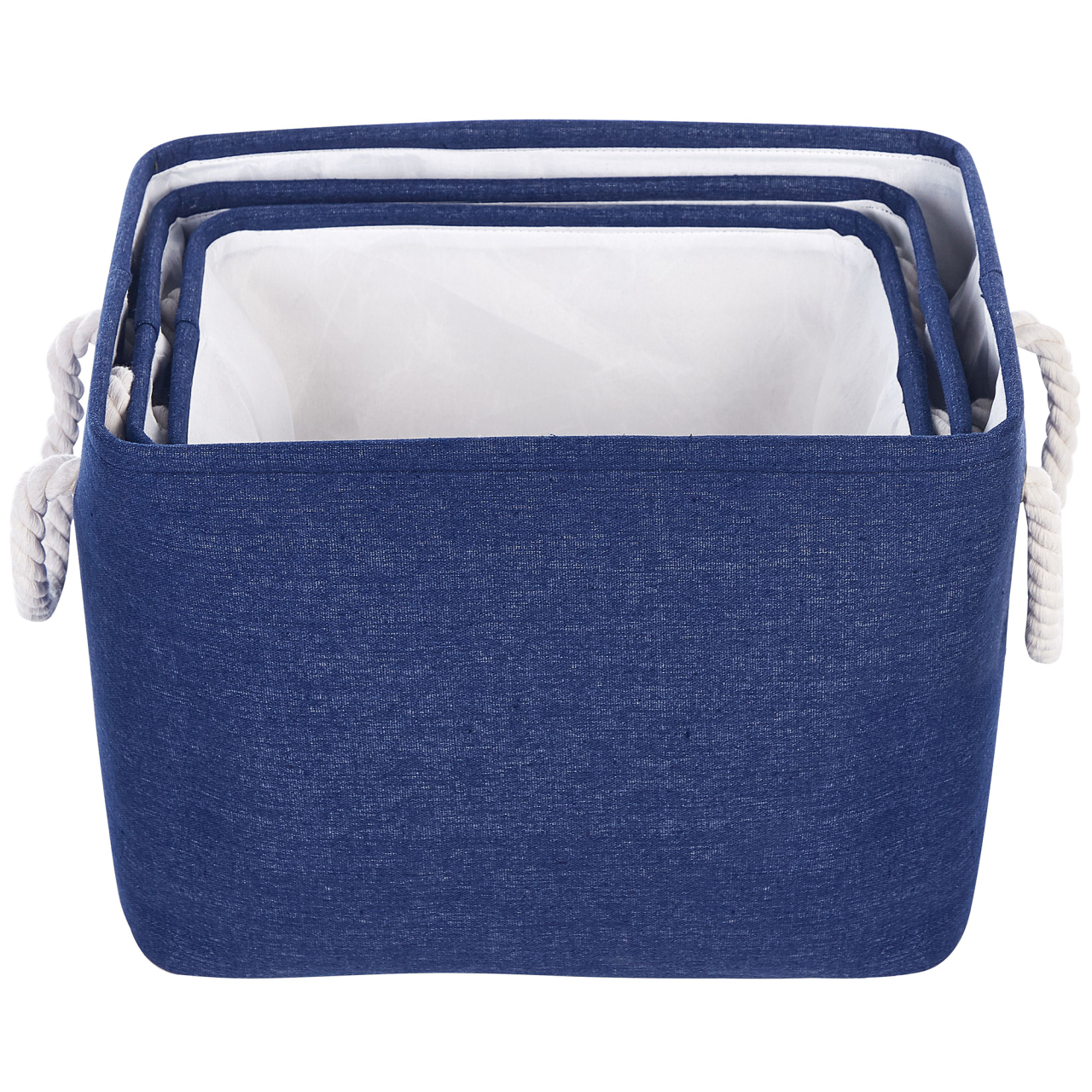 Set de 3 coșuri DARQAB Bumbac Bleumarin [4]