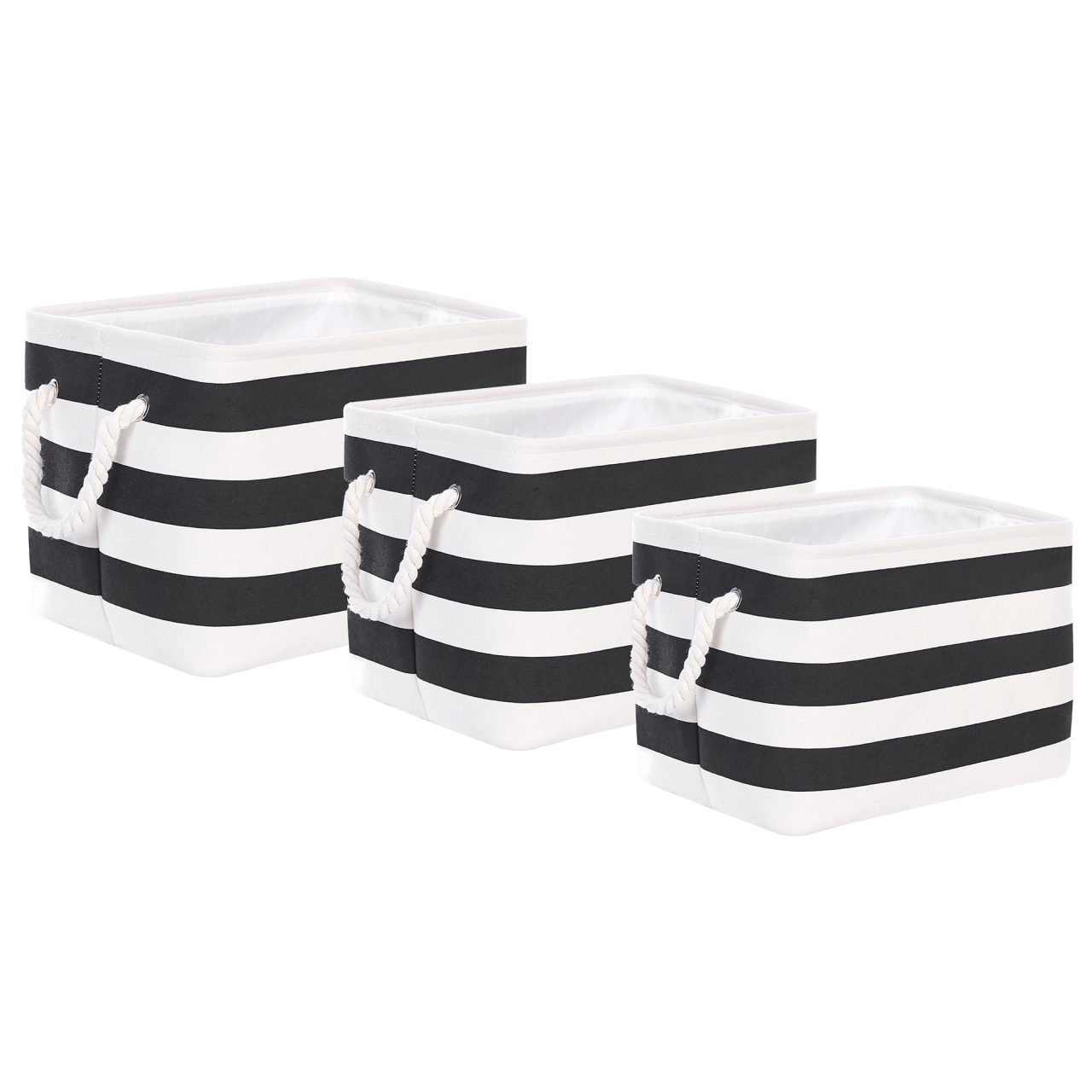 DARQAB 3-piece basket Cotton Black/White [2]