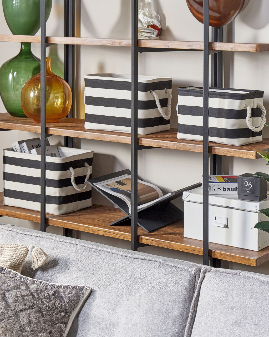 DARQAB 3-piece basket Cotton Black/White [1]