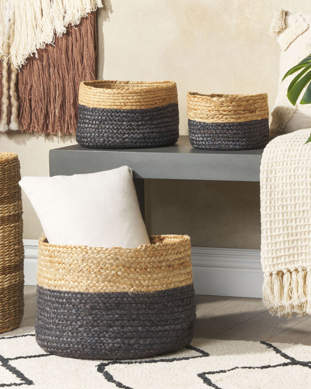 Set of 3 Baskets JABAR Jute Natural [1]
