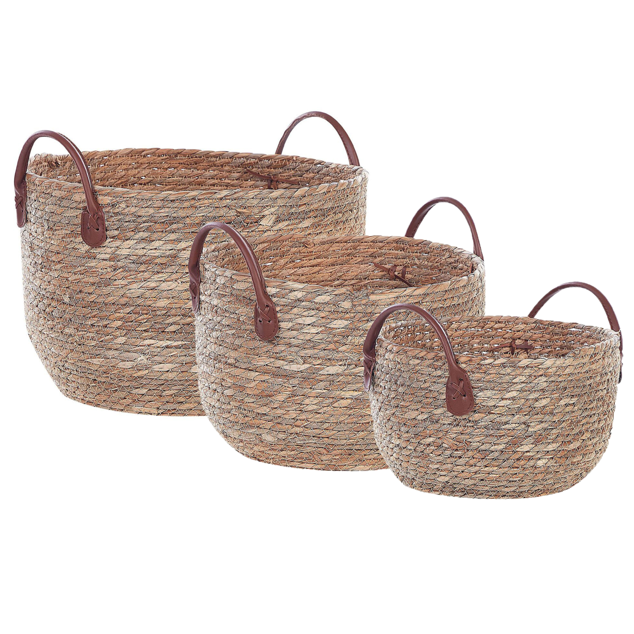 Set de 3 coșuri SAYJAR Iarbă de mare Natural [2]