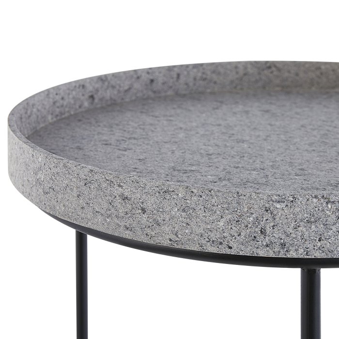 Set of 3 side tables TEXON Black [9]