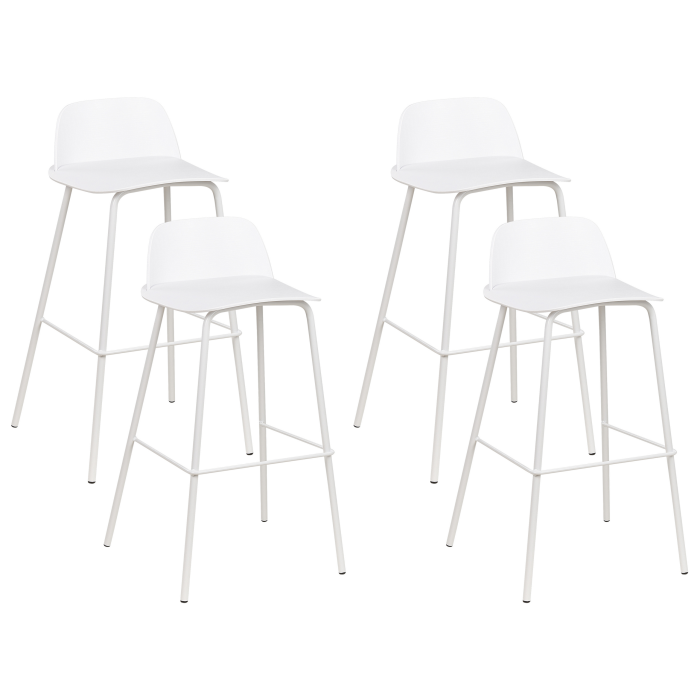 Set de 4 scaune de bar MORA Alb [2]